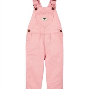 NWT OshKosh B’Gosh Pink Heart Overalls Size 18M